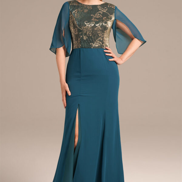 floor-length mother of the bride dress