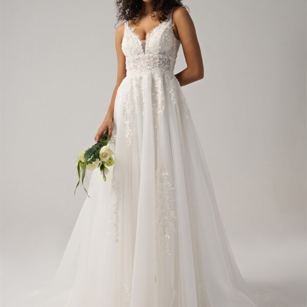 AW Sigrid Wedding Dress sleeveless spaghetti straps