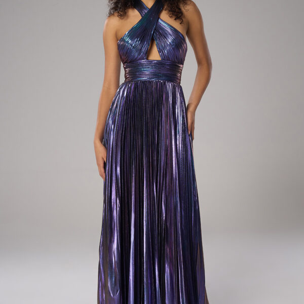 perfect for formal occasions. Its sleeveless