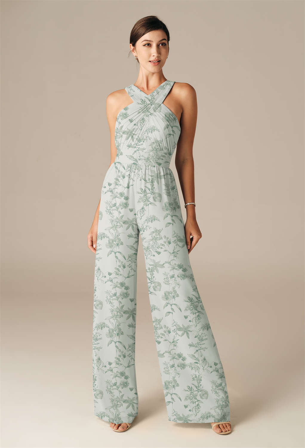 maid of honor or the mother of the bride.The strappy shoulder design is flattering