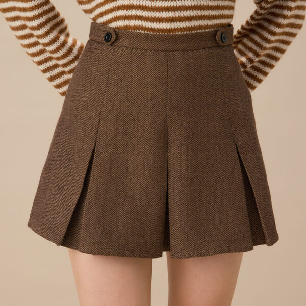 Fabric:This Pleated Mini Skirt is made of Polyester. Polyester is an artificial fiber that feels soft