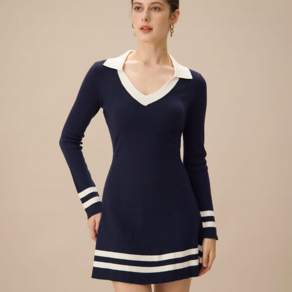 Fabric:This Striped Sweater Dress is made of Viscose