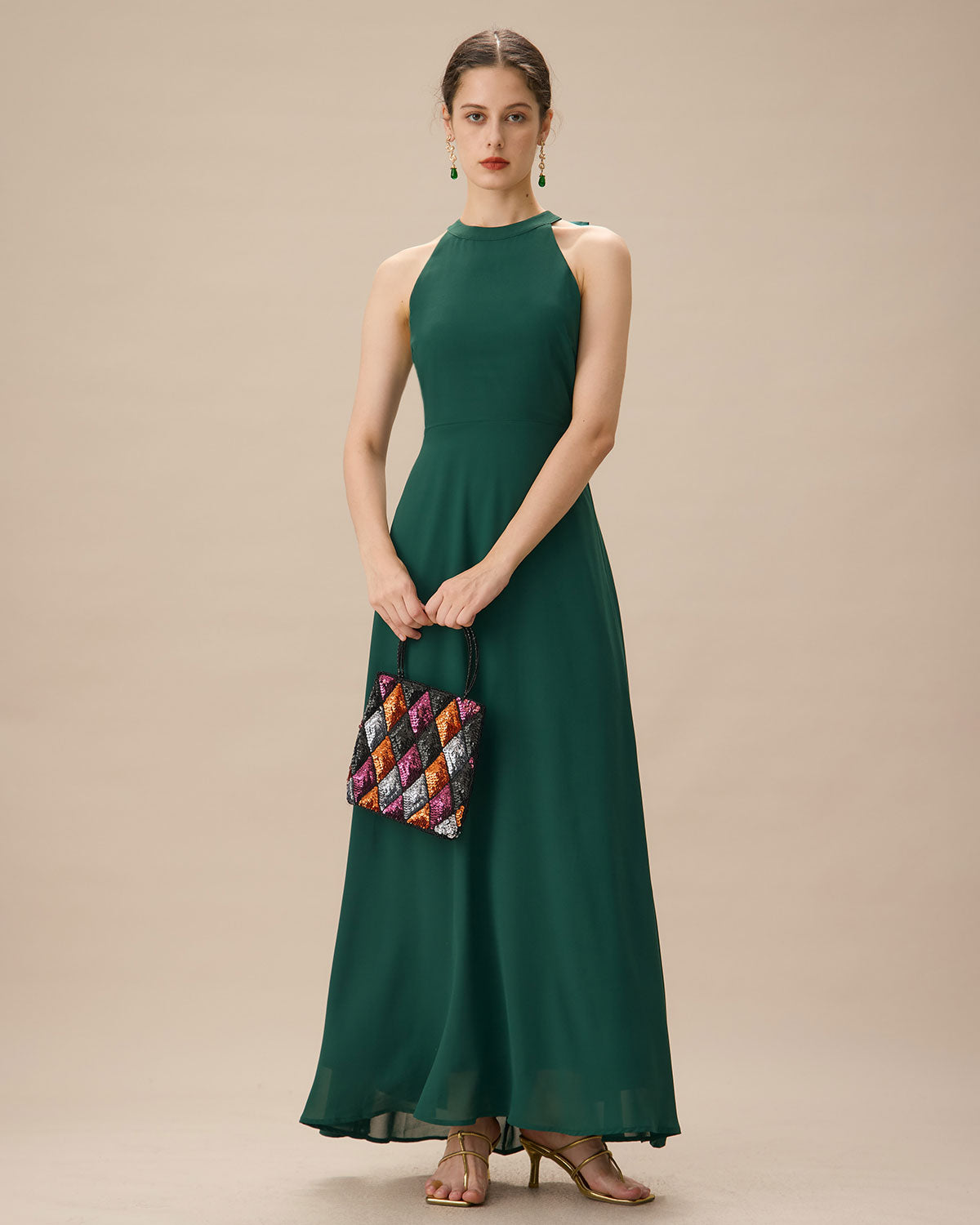 Fabric:This Backless Maxi Dress is made of Polyester. Polyester is an artificial fiber that feels soft