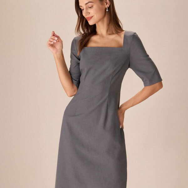 Fabric:This Slit Midi Dress is made of Polyester and Spandex. Polyester is an artificial fiber that feels soft