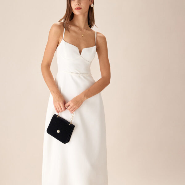Fabric:This Slip Midi Dress is made of Polyester and Spandex. Polyester is an artificial fiber that feels soft
