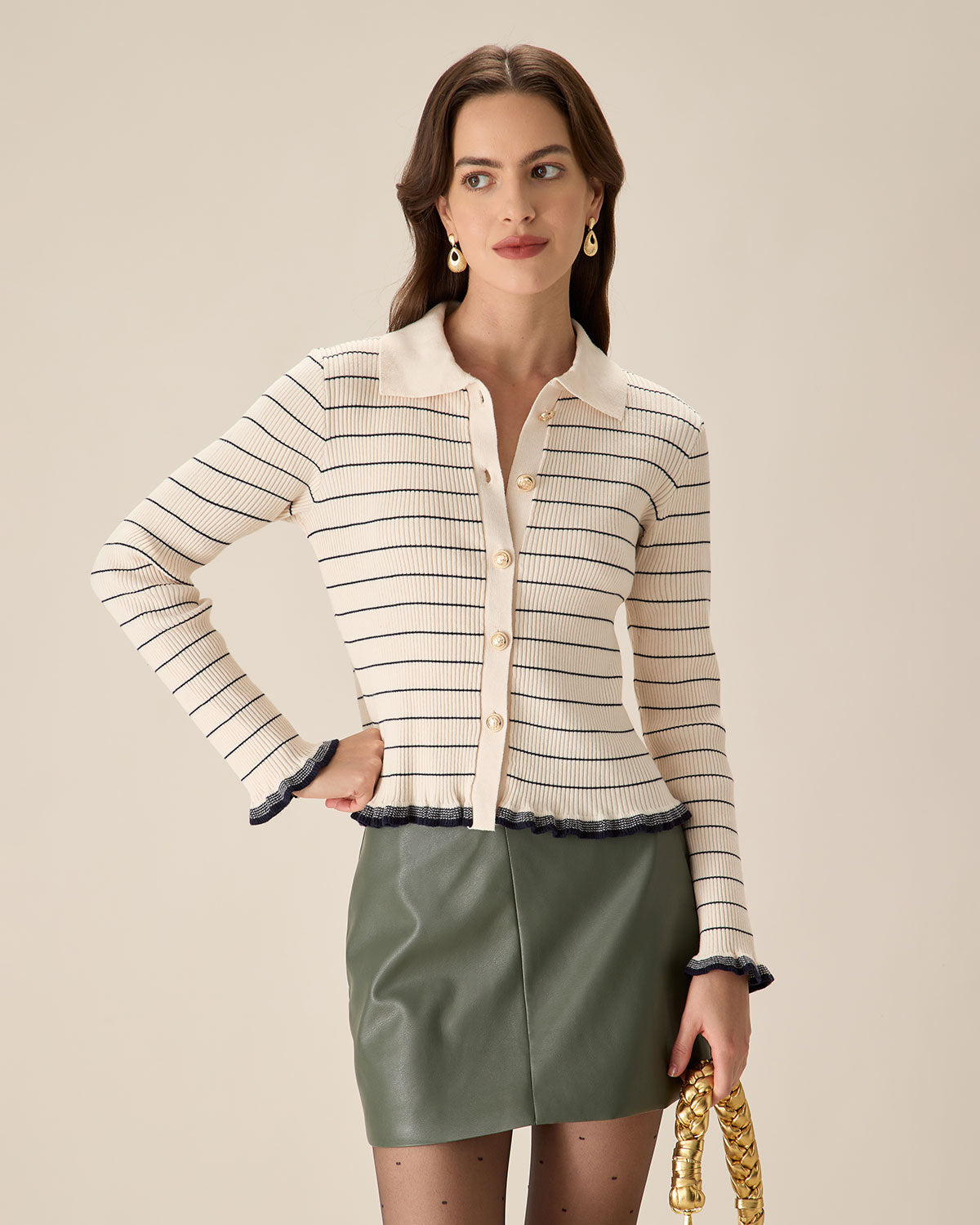 Fabric:This Poet Sleeve Cardigan is made of Viscose
