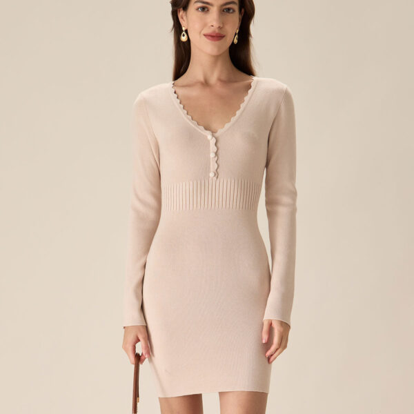 Fabric:This Bodycon Sweater Dress is made of Viscose