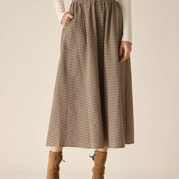 Fabric: This High-Waisted Midi Skirt is made of Cotton. Cotton fabric features humidity balance