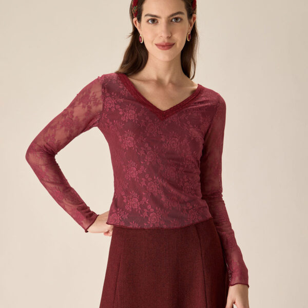 Fabric:This See-Through Lace Tee is made of Polyester and Spandex. Polyester is an artificial fiber that feels soft