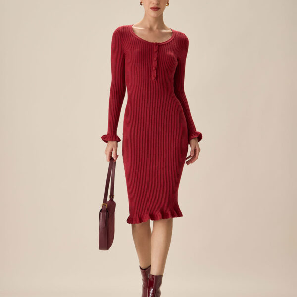Fabric:This Bodycon Sweater Dress is made of Viscose