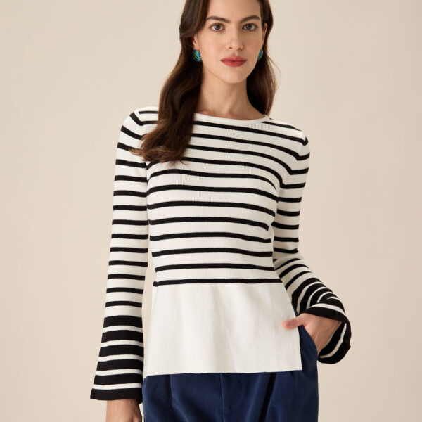 Fabric:This Striped Sweater is made of Polyester