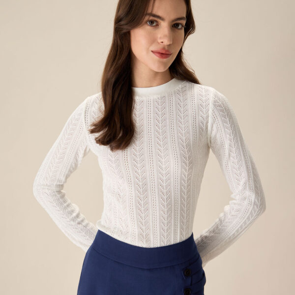Fabric:This See-Through Knit Tee is made of Polyester and Spandex. Polyester is an artificial fiber that feels soft