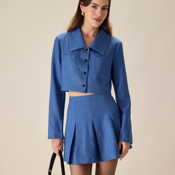 Fabric:This Crop Jacket is made of Polyester. Polyester is an artificial fiber that feels soft