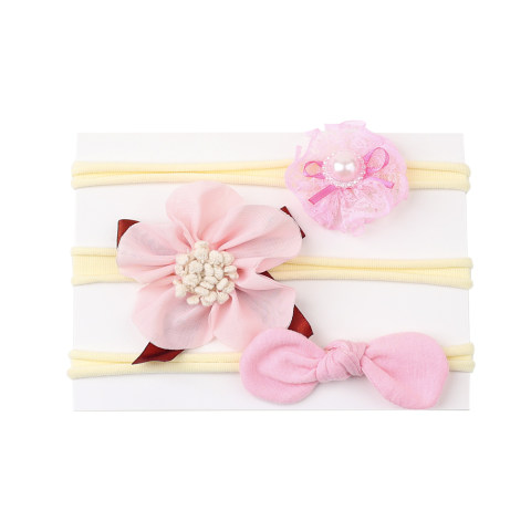 3-piece Baby Bow Flower Headband