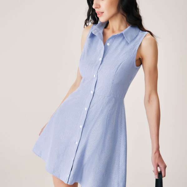 Fabric:This Striped Mini Dress is made of Cotton and Polyester. Cotton fabric features humidity balance