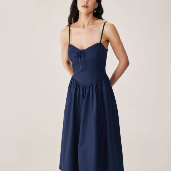 Fabric:This Shirred Midi Dress is made of Viscose and Polyester. Viscose (aka rayon) is a man-made cellulosic fiber made from wood pulp. It's soft