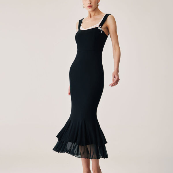 Fabric:This Slip Maxi Dress is made of Polyester and Spandex. Polyester is an artificial fiber that feels soft