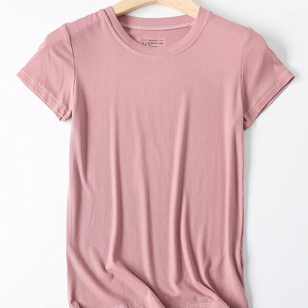 SkuCY-!75910MaterialModal StyleShort Sleeves FeatureSolid Color NecklineRound-neck OccasionCasual