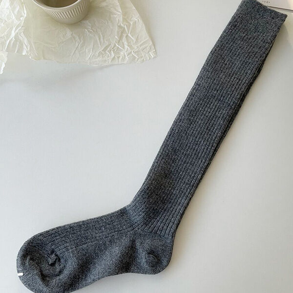 Casual Wool Keep Warm Solid Color Socks Accessories GRAY-One_size SkuCY-!111332MaterialWool FeatureKeep Warm