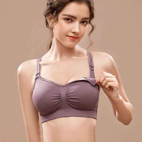 Maternity Seamless Yoga Nursing Bra For Breast Big Cup