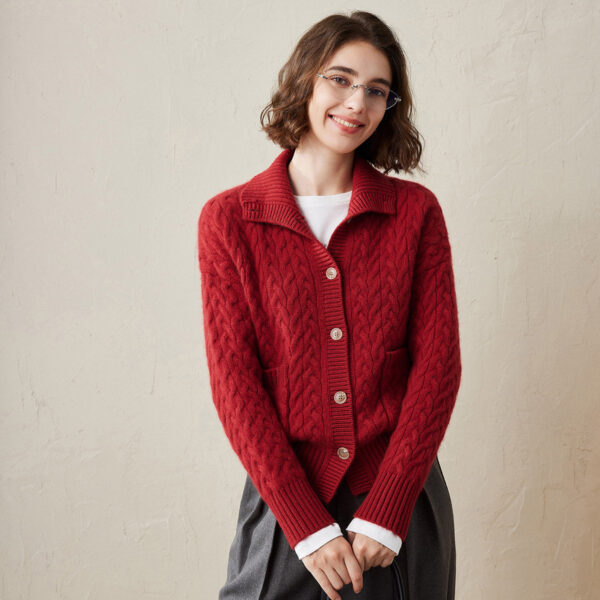 Embrace the warmth and timeless elegance of our Cozy Cable-Knit Button-Up Cardigan. This beautifully crafted piece features a classic cable-knit pattern that exudes both sophistication and comfort. Made from high-quality
