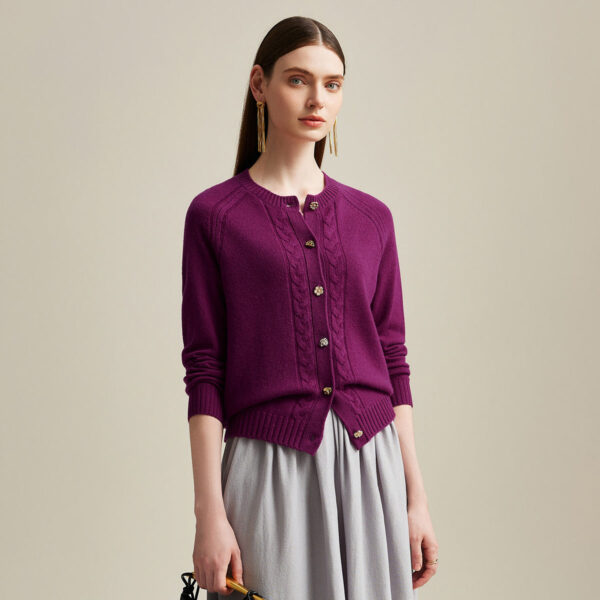 Elevate your wardrobe with our Cable Button Knit Cardigan