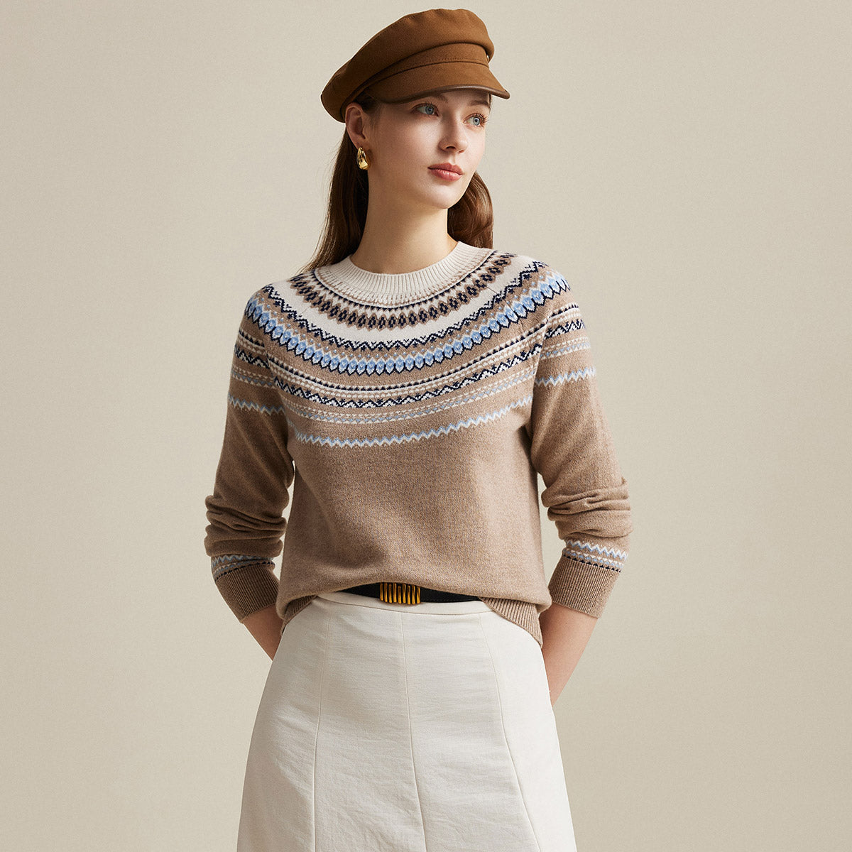 Introducing our Elegant Nordic Knit Sweater
