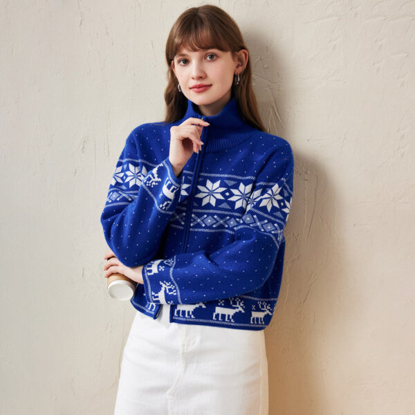 Embrace the festive spirit with our Cozy Winter Wonderland Knit Cardigan. This charming cardigan combines warmth and style