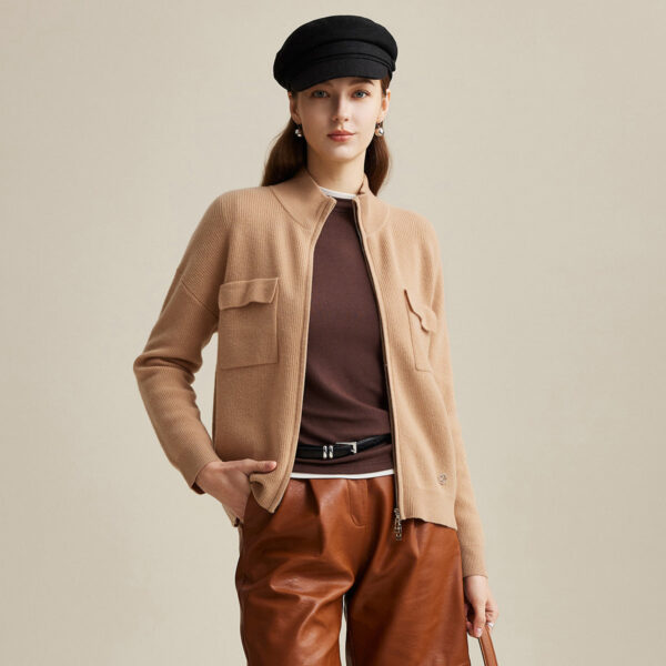 Upgrade your wardrobe with our Women's Dual Zipper Cardigan
