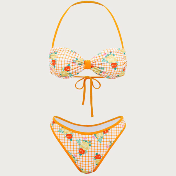 Back Neckline: Strappy Fabric Stretch: High Stretch Waist: Low Waisted Closure Type: Elastic Waist Pattern Type: Floral