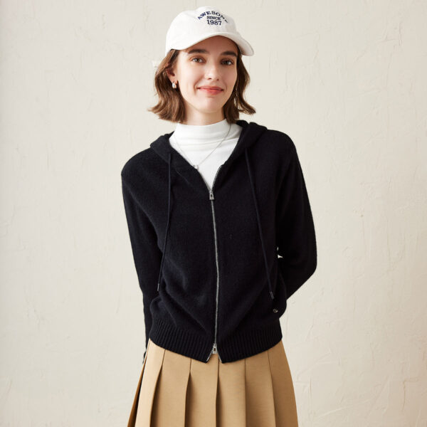 Stay warm and stylish with our Cozy Knit Zip-Up Hoodie