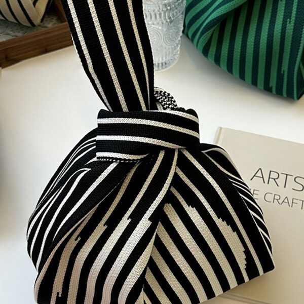 Floral Woven Handbag Bags Accessories BLACK-One_size SkuCY-!116199MaterialPolyester FeatureStriped OccasionGoing out