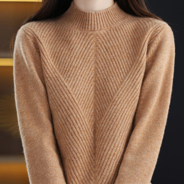 SkuCY-!111822MaterialWool StyleLong Sleeves FeatureSolid Color NecklineHalf Turtleneck OccasionCasual