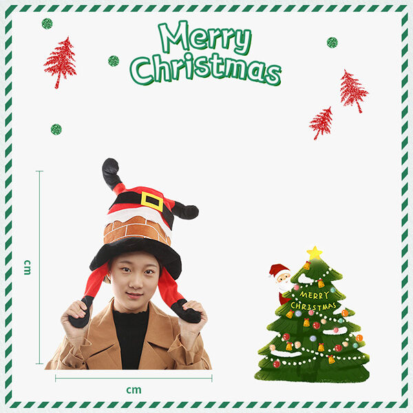 Funny Elf Santa Hat Christmas Hat Party Decoration 3-FREE SIZE SkuCY-!94674MaterialIron