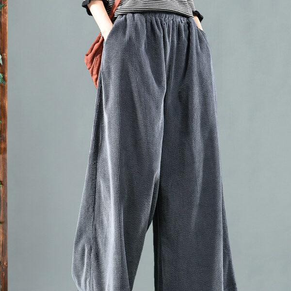 SkuCY-!67382MaterialCorduroy StyleWide Leg FeatureHigh-Waisted