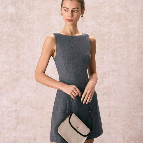 Fabric:This A-Line Mini Dress is made of Polyester. Polyester is an artificial fiber that feels soft