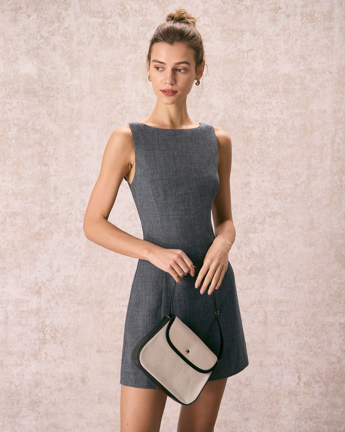 Fabric:This A-Line Mini Dress is made of Polyester. Polyester is an artificial fiber that feels soft