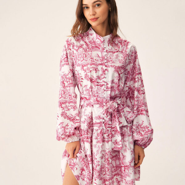 Fabric:This Floral Midi Dress is made of Polyester. Polyester is an artificial fiber that feels soft