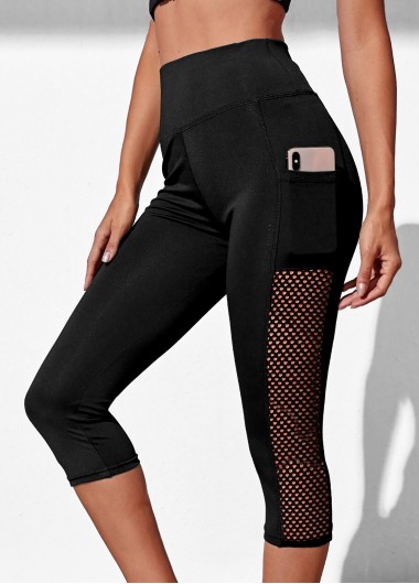 Solid Pocket High Waisted Swim Shorts