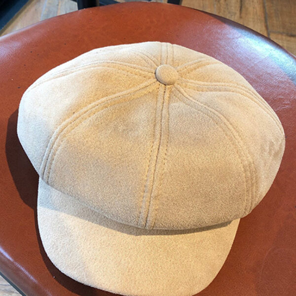 Casual Suede 9 Colors Beret Hat KHAKI-FREE SIZE SkuCY-!95934MaterialSuede FeatureSolid Color OccasionCasual