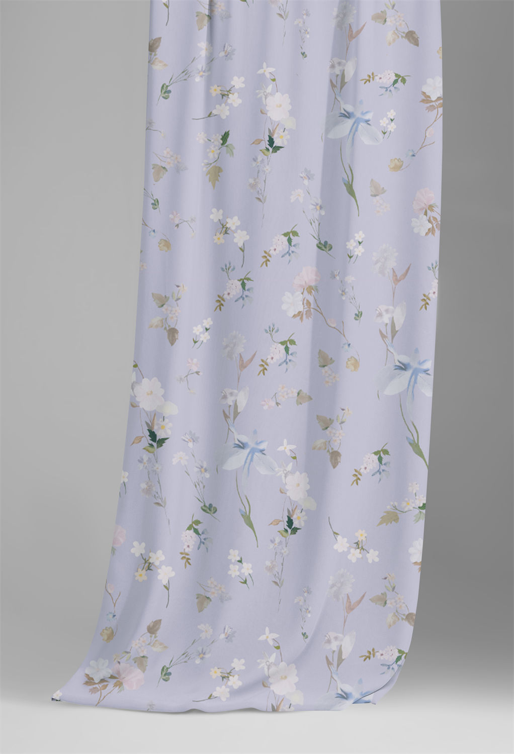 AW Chiffon Floral Fabric for Fashion Dress Purple Dreamy Petals