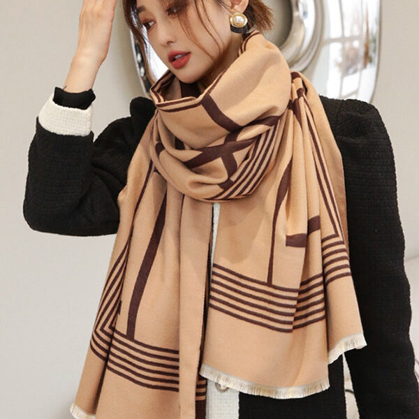 SkuCY-!96926MaterialImitated Cashmere FeatureStriped