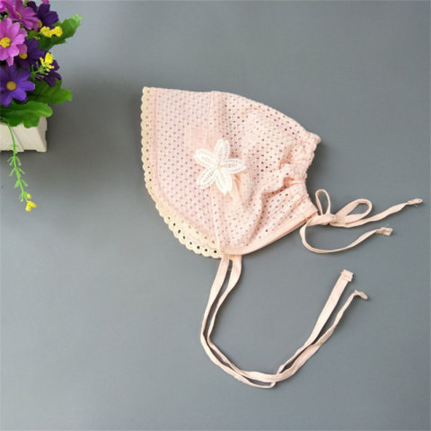 Breathable sharp-cornered flower sunscreen baby hat