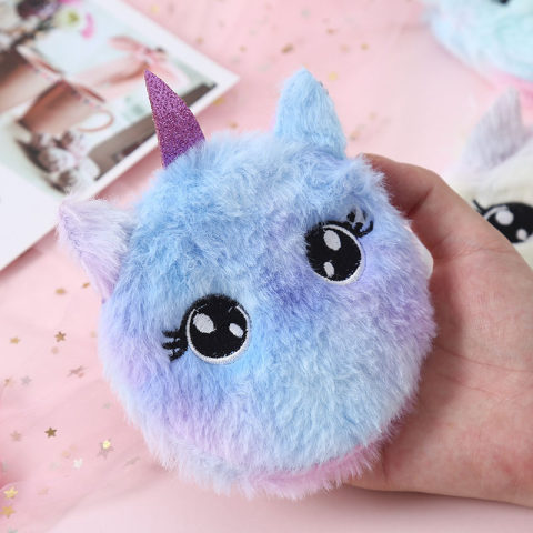 Cute Embroidered Unicorn Plush Mini Bag