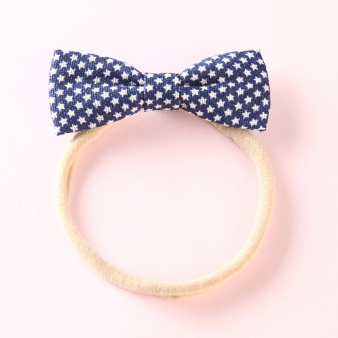 Five-pointed Star Cotton And Linen Fabric Bow Hair Rope