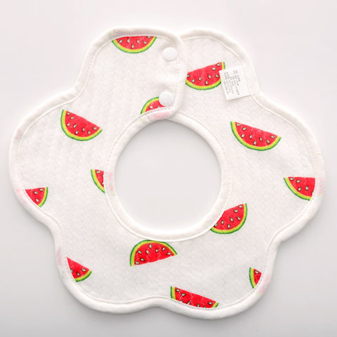 Newborn Cotton Waterproof Petal Bib