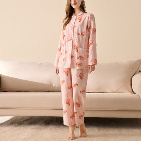 Maternity Pure Cotton Nursing Homewear Postpartum Pajamas Set