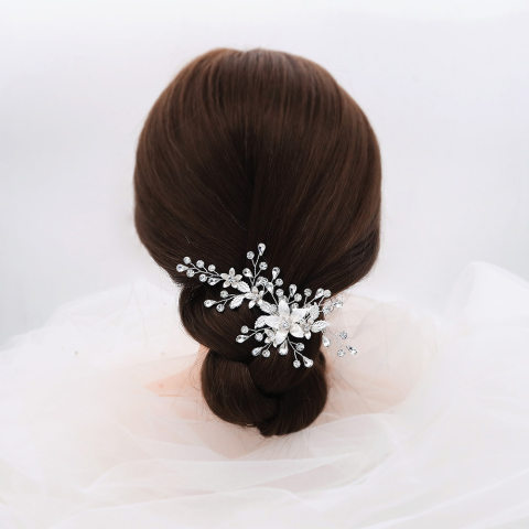 Headdress Flower Side Clip Bridal Wedding Hairpin Jewelry