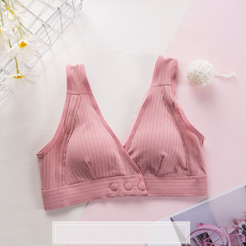 Maternity Underwear Vest-style Special Gathering Anti-sagging Bra Pure Cotton Summer Ultra-thin Nursing Bra