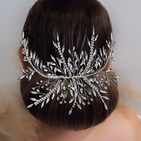 Hair Accessories Rhinestone Wedding Dress Side Clip Jewelry